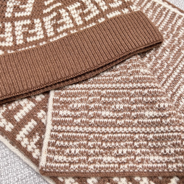 Fendi Knitted Cashmere Scarf Hat #nigo96644