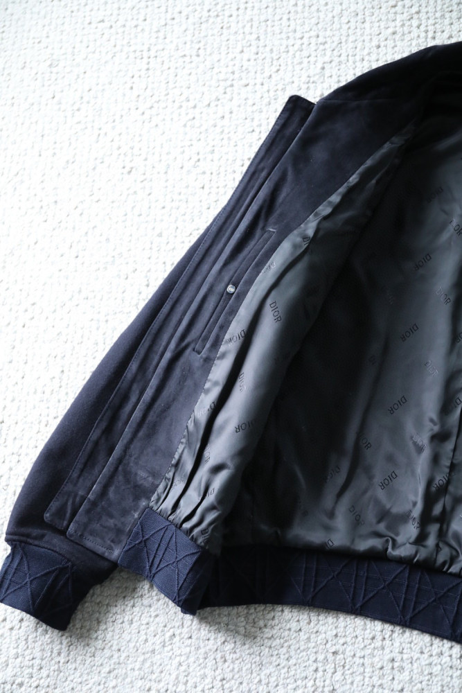 Dior Men's Suede Zip Lapel Jacket #nigo96656
