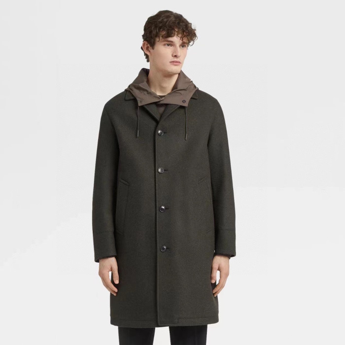 Ermenegildo Zegna Lapel Windbreaker Hooded Jacket Ngvp #nigo6737