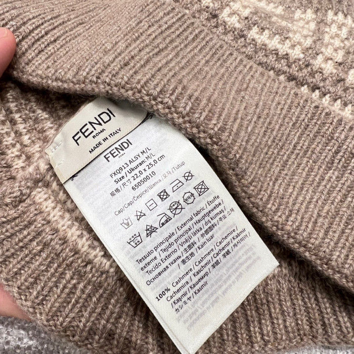 Fendi Knitted Cashmere Scarf Hat #nigo96644