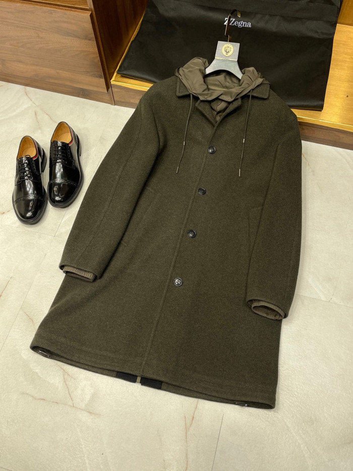 Ermenegildo Zegna Lapel Windbreaker Hooded Jacket Ngvp #nigo6737