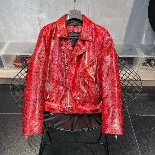 Chrome Hearts Scale Biker Leather Jacket #nigo96638
