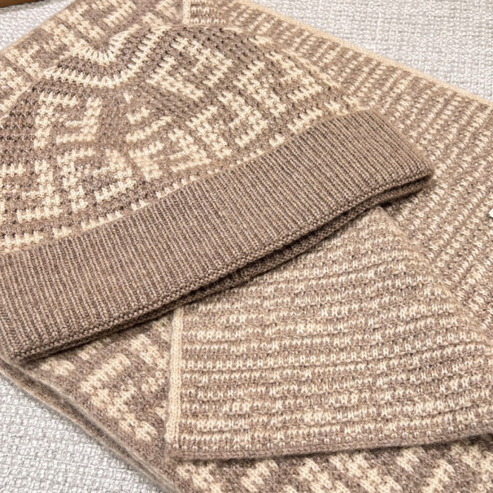 Fendi Knitted Cashmere Scarf Hat #nigo96644