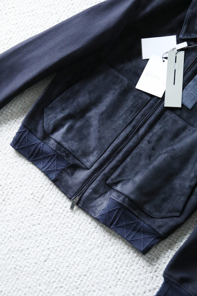 Dior Men's Suede Zip Lapel Jacket #nigo96656