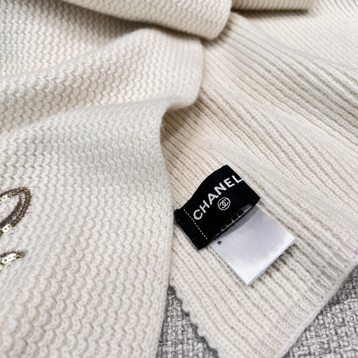 Chanel Cashmere Knit Hat Gloves Scarf #nigo96642