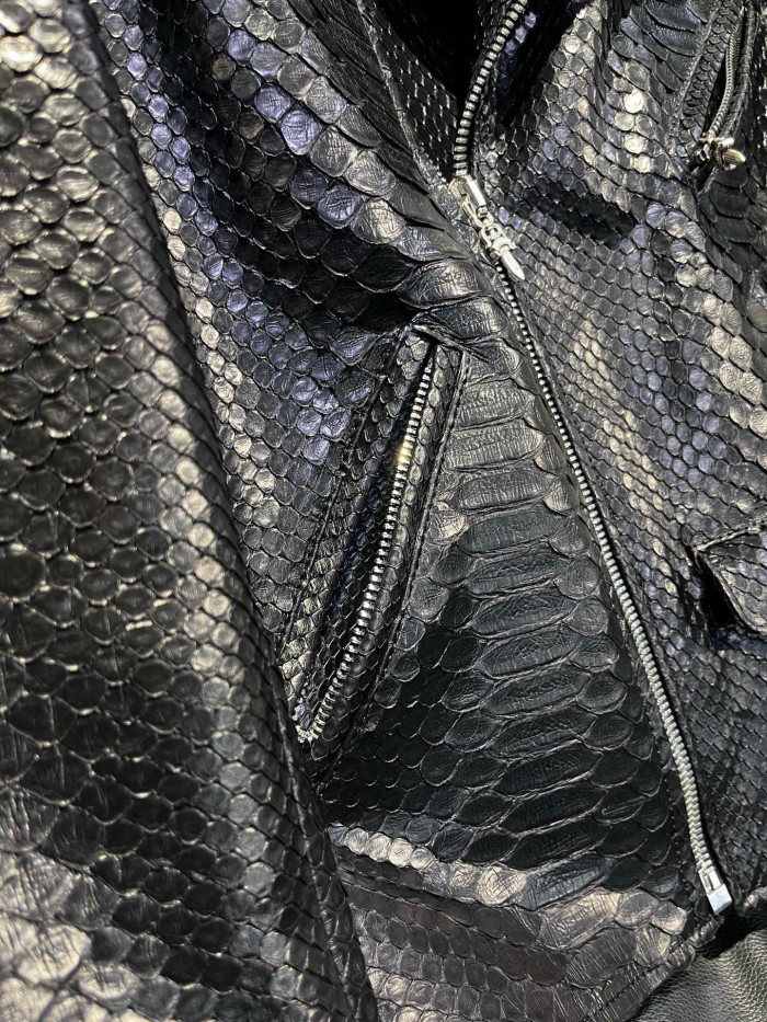 Chrome Hearts Scale Biker Leather Jacket #nigo96638