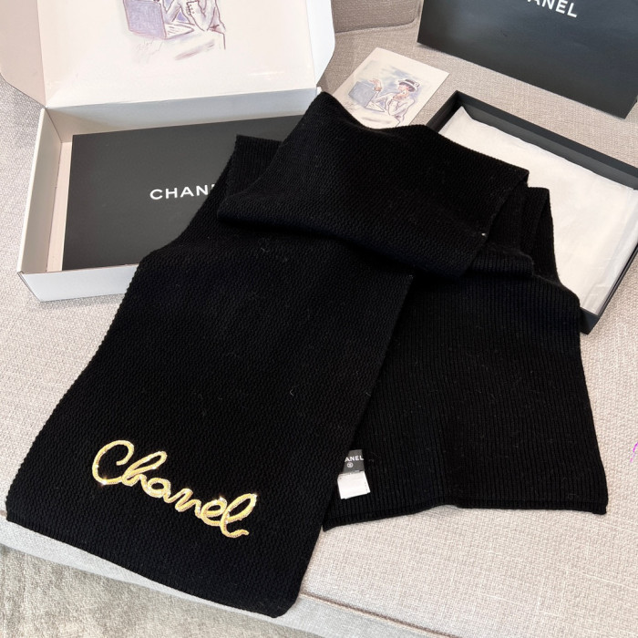 Chanel Cashmere Knit Hat Gloves Scarf #nigo96642