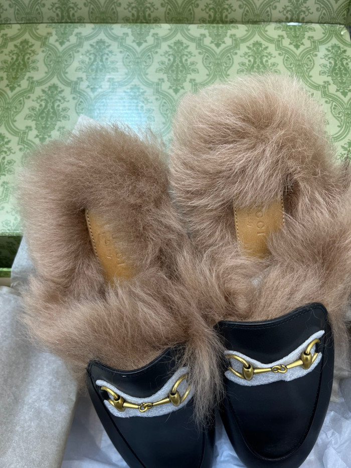 Gucci Wool Leather Upper Mule Shoes #nigo96639