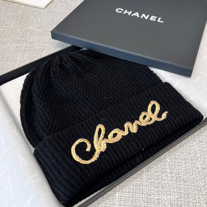 Chanel Cashmere Knit Hat Gloves Scarf #nigo96642