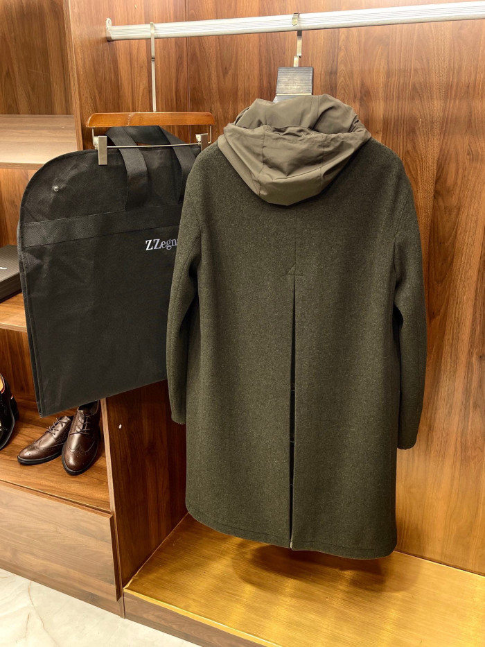 Ermenegildo Zegna Lapel Windbreaker Hooded Jacket Ngvp #nigo6737