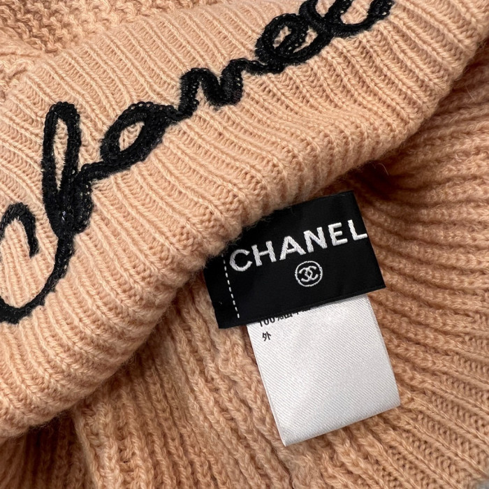 Chanel Cashmere Knit Hat Gloves Scarf #nigo96642
