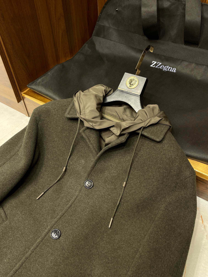 Ermenegildo Zegna Lapel Windbreaker Hooded Jacket Ngvp #nigo6737