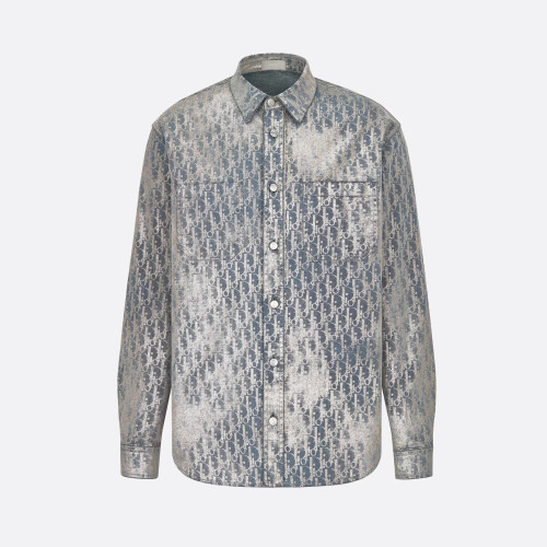 Dior Oblique Overshirt Letter Denim Long Sleeve Shirt Jacket #nigo96663