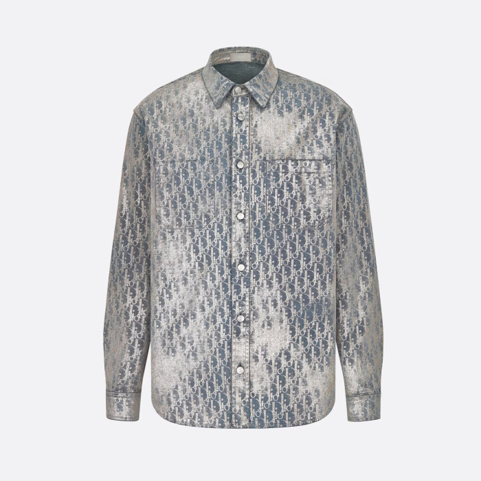 Dior Oblique Overshirt Letter Denim Long Sleeve Shirt Jacket #nigo96663