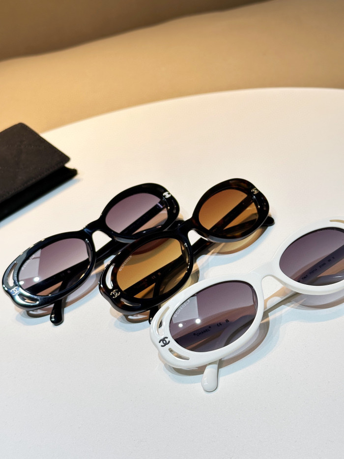 Chanel Oval Sunglasses Glasses #nigo96661
