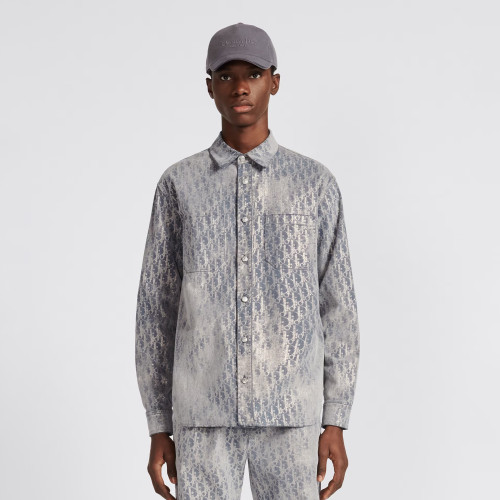 Dior Oblique Overshirt Letter Denim Long Sleeve Shirt Jacket #nigo96663