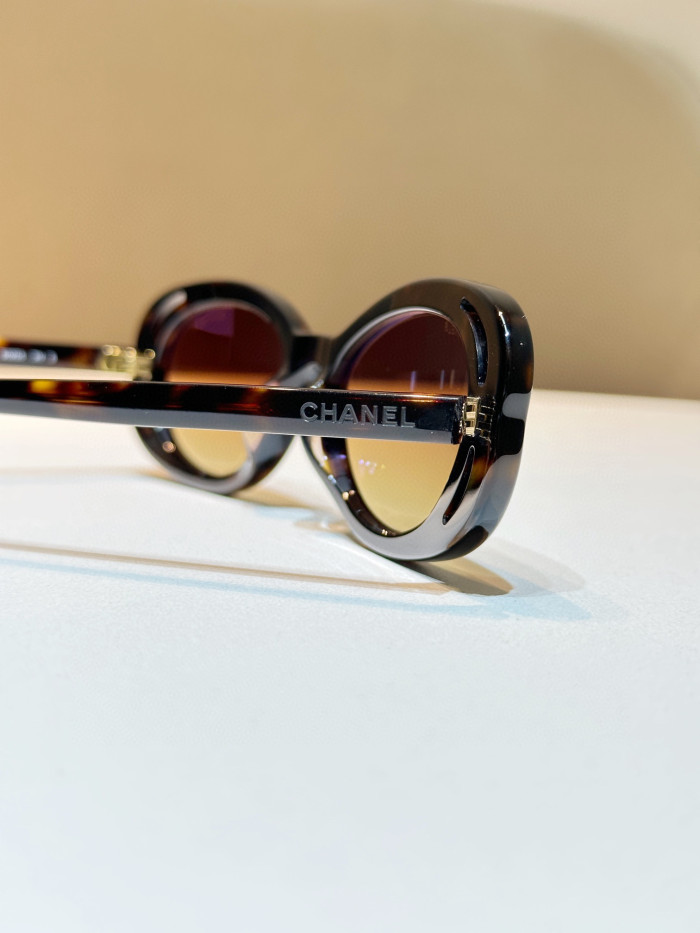 Chanel Oval Sunglasses Glasses #nigo96661