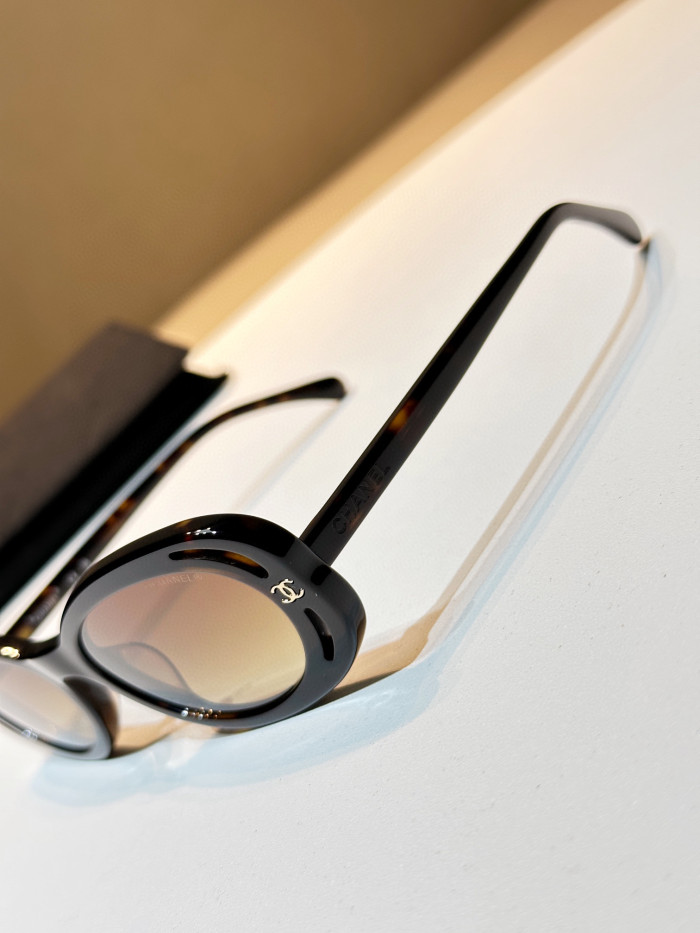 Chanel Oval Sunglasses Glasses #nigo96661