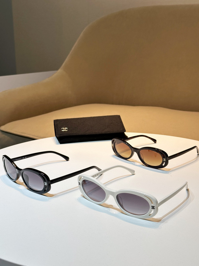 Chanel Oval Sunglasses Glasses #nigo96661