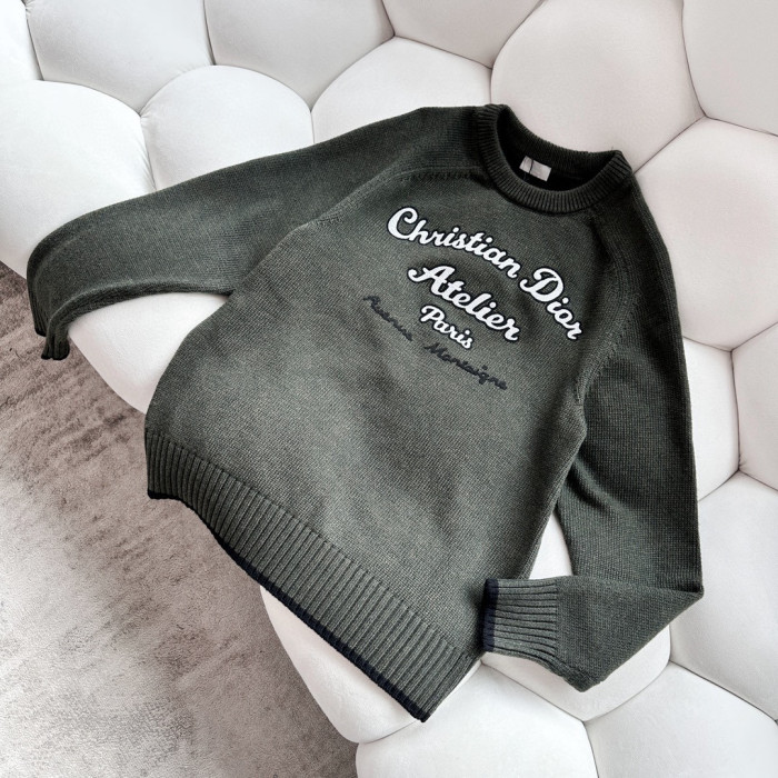 Christian Dior Atelier Sweater Crew Neck Long Sleeve Knitted jumper #nigo96666