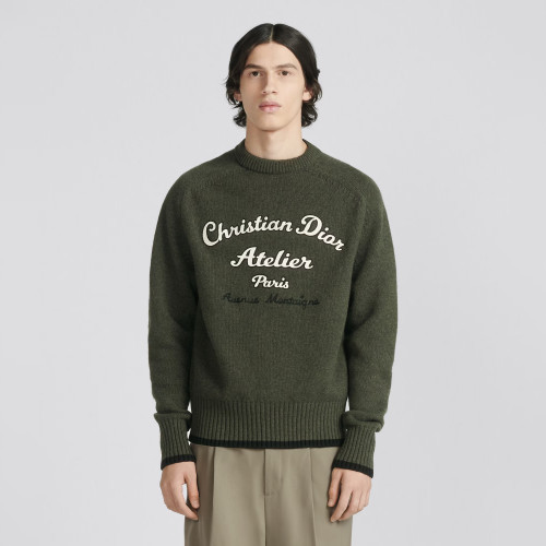 Christian Dior Atelier Sweater Crew Neck Long Sleeve Knitted jumper #nigo96666