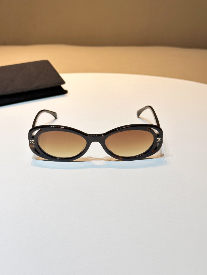 Chanel Oval Sunglasses Glasses #nigo96661