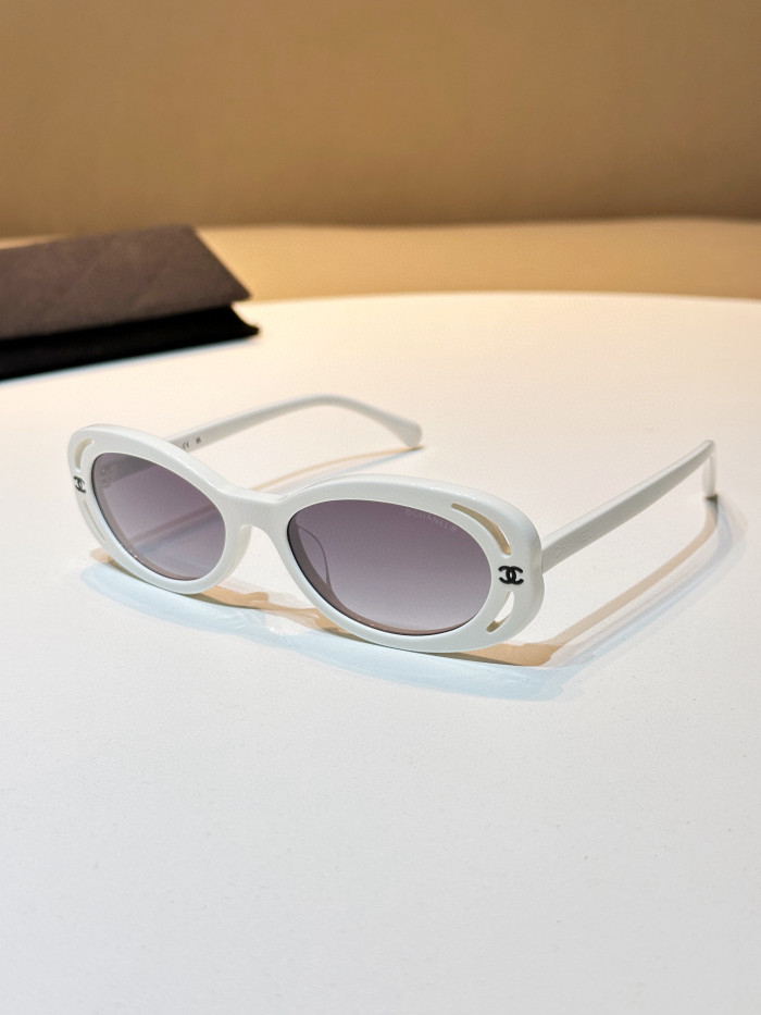 Chanel Oval Sunglasses Glasses #nigo96661
