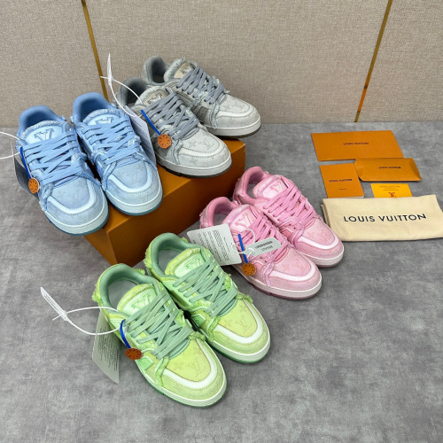 Louis Vuitton TRAINER Candy Colored Lace Up Casual Board Shoes #nigo21983