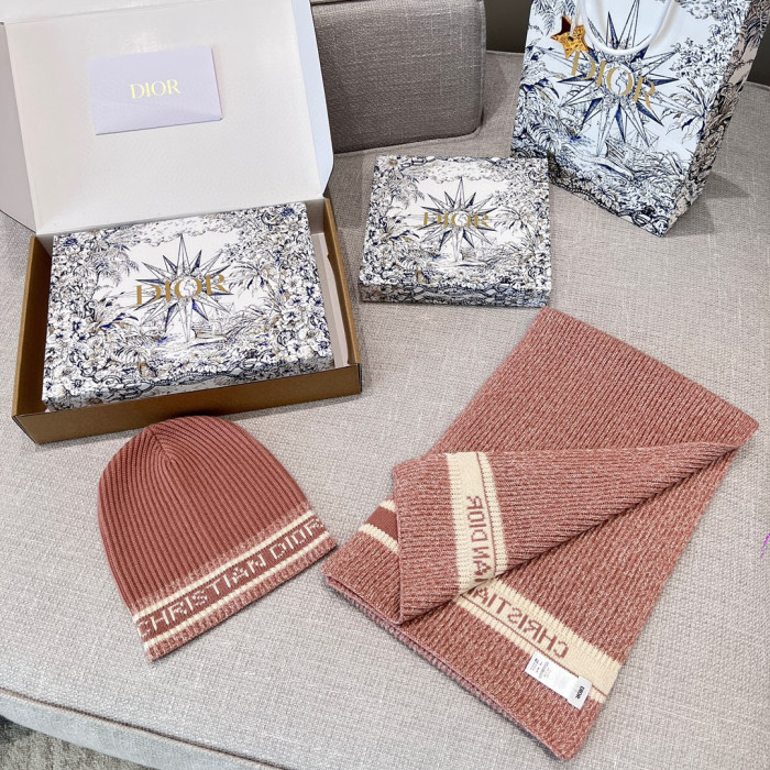 Dior WHITE Knitted Hat Scarf Two-Piece Set #nigo21981