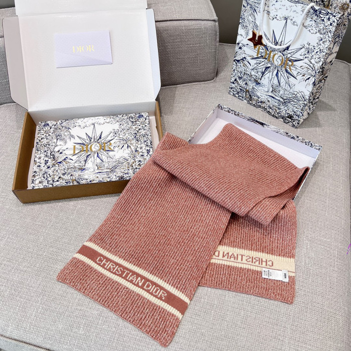 Dior WHITE Knitted Hat Scarf Two-Piece Set #nigo21981