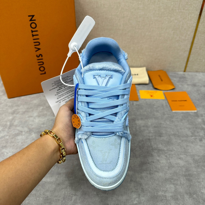 Louis Vuitton TRAINER Candy Colored Lace Up Casual Board Shoes #nigo21983