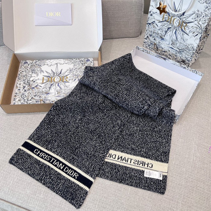 Dior WHITE Knitted Hat Scarf Two-Piece Set #nigo21981