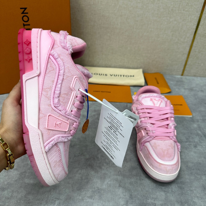 Louis Vuitton TRAINER Candy Colored Lace Up Casual Board Shoes #nigo21983