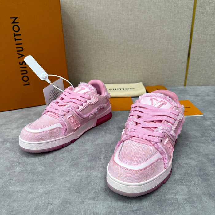 Louis Vuitton TRAINER Candy Colored Lace Up Casual Board Shoes #nigo21983