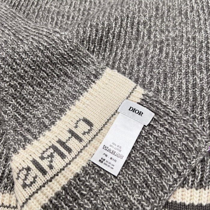 Dior WHITE Knitted Hat Scarf Two-Piece Set #nigo21981