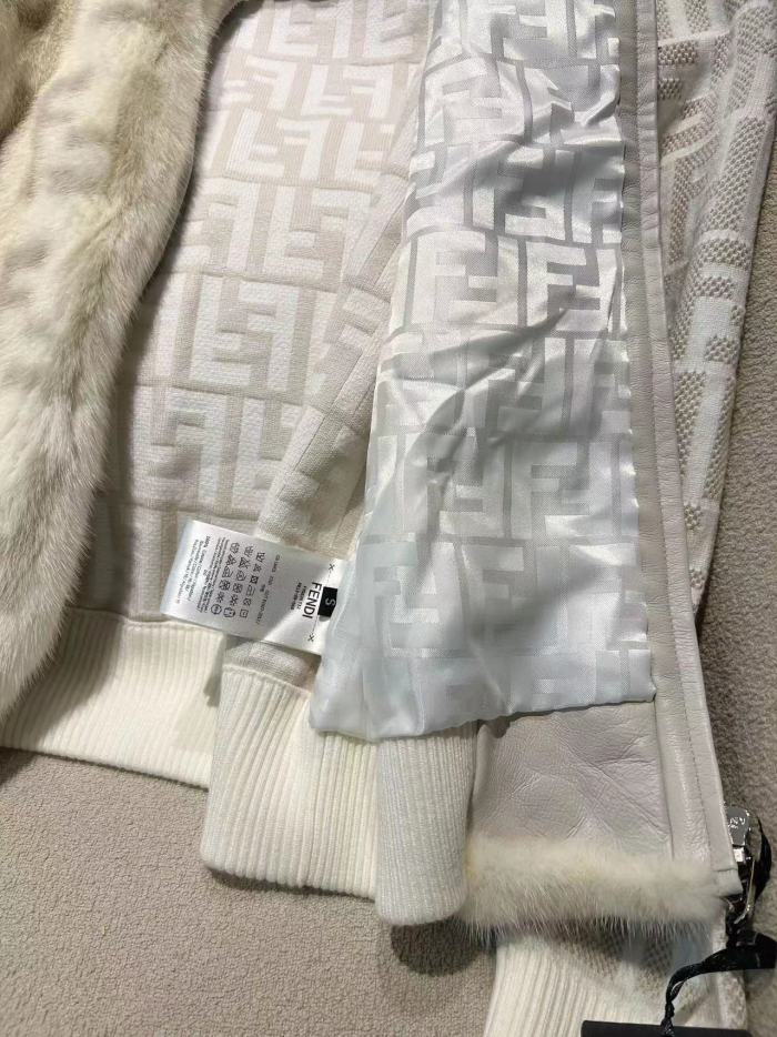 Fendi Long Sleeved Knitted Printed Fur Jacket #nigo21985