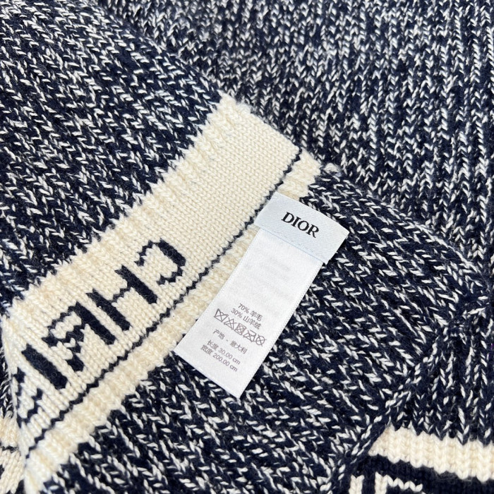 Dior WHITE Knitted Hat Scarf Two-Piece Set #nigo21981