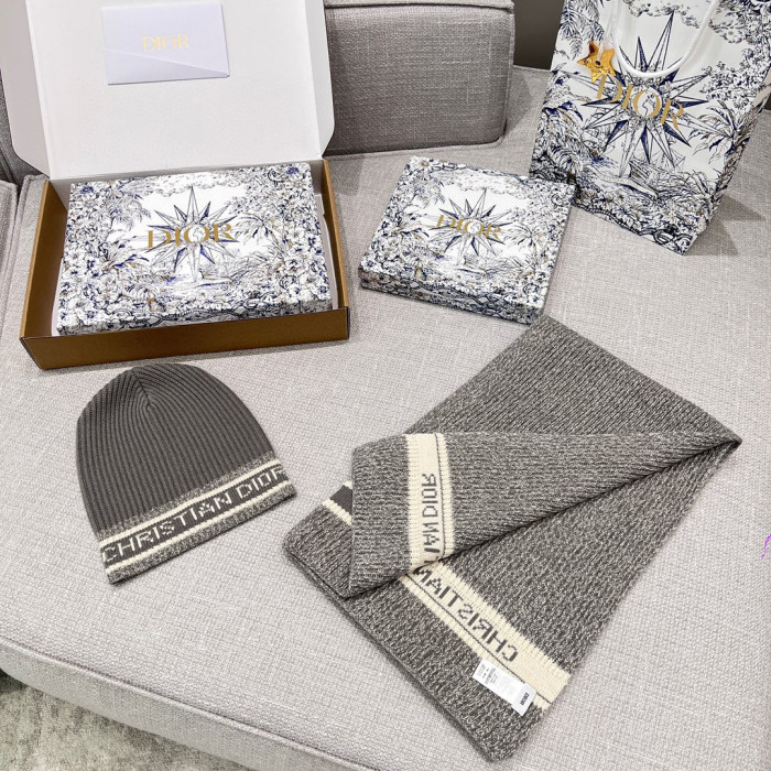 Dior WHITE Knitted Hat Scarf Two-Piece Set #nigo21981