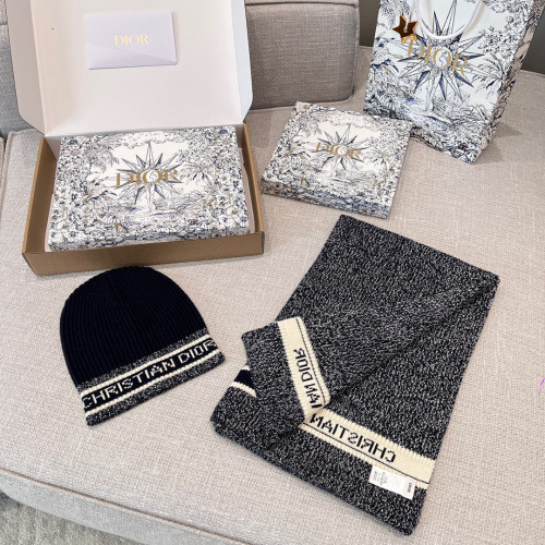 Dior WHITE Knitted Hat Scarf Two-Piece Set #nigo21981