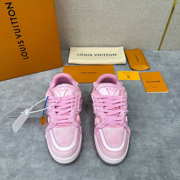 Louis Vuitton TRAINER Candy Colored Lace Up Casual Board Shoes #nigo21983