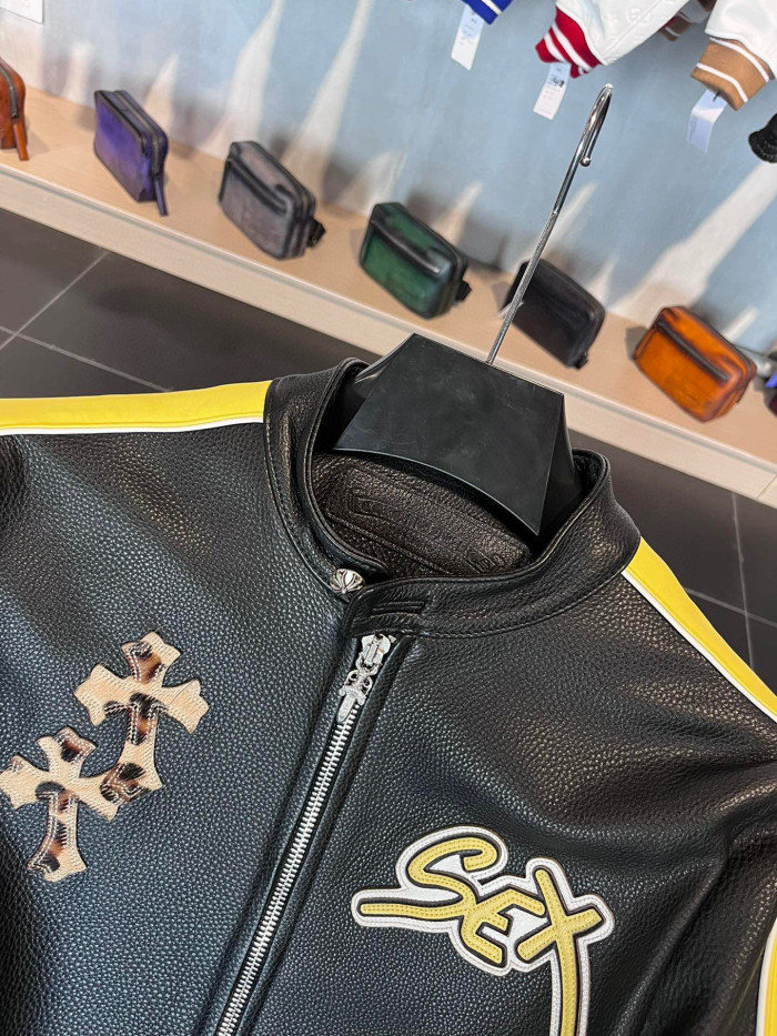 Chrome Hearts Cowhide Leather Slim Short Jacket #nigo5814