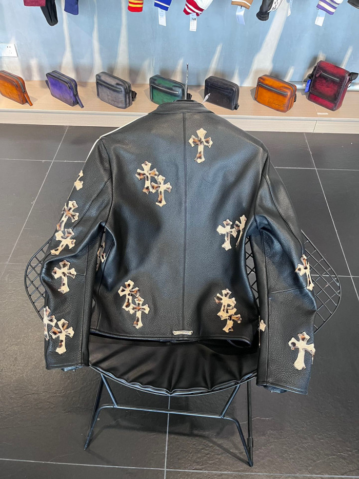 Chrome Hearts Cowhide Leather Slim Short Jacket #nigo5814