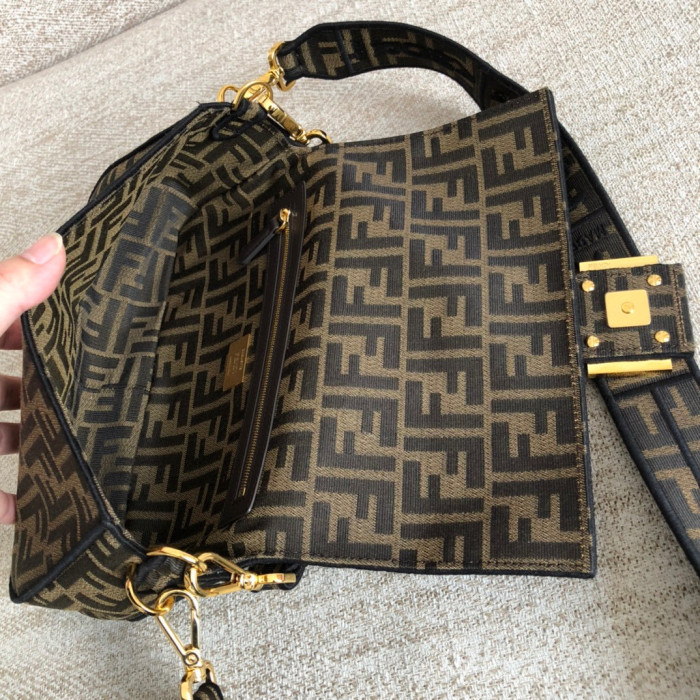 Fendi Baguette Canvas Printed Diagonal Bag #nigo21996