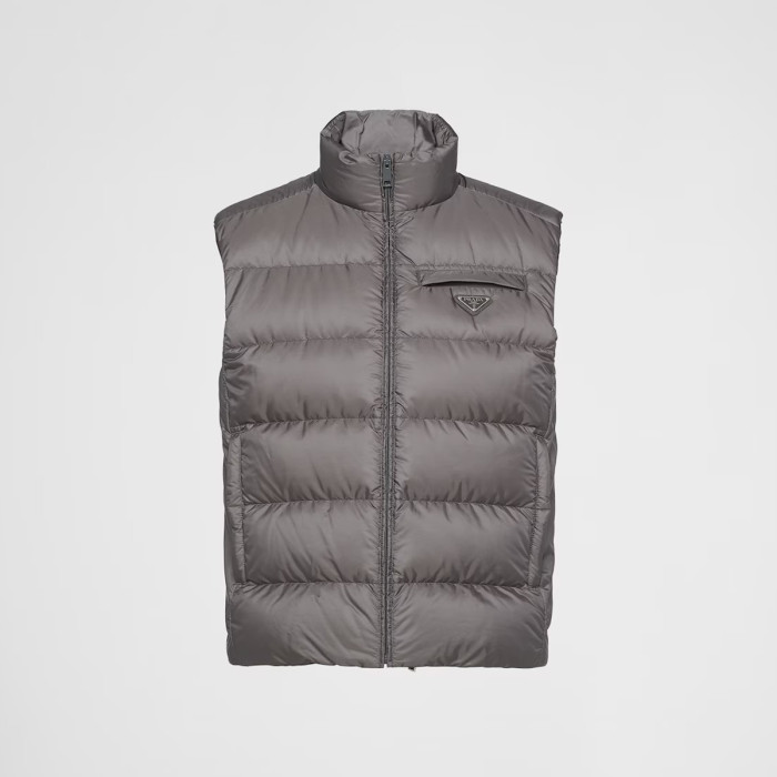 Prada Striped Sleeveless Down Vest #nigo22111