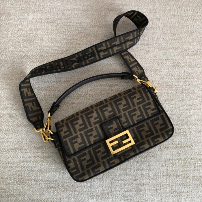 Fendi Baguette Canvas Printed Diagonal Bag #nigo21996