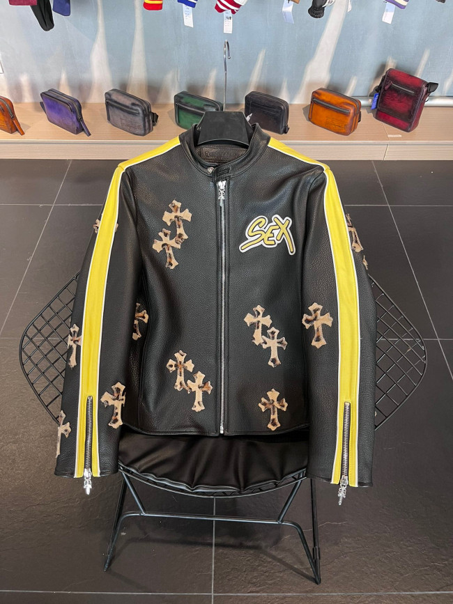 Chrome Hearts Cowhide Leather Slim Short Jacket #nigo5814