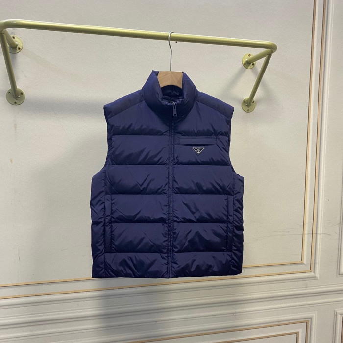 Prada Striped Sleeveless Down Vest #nigo22111