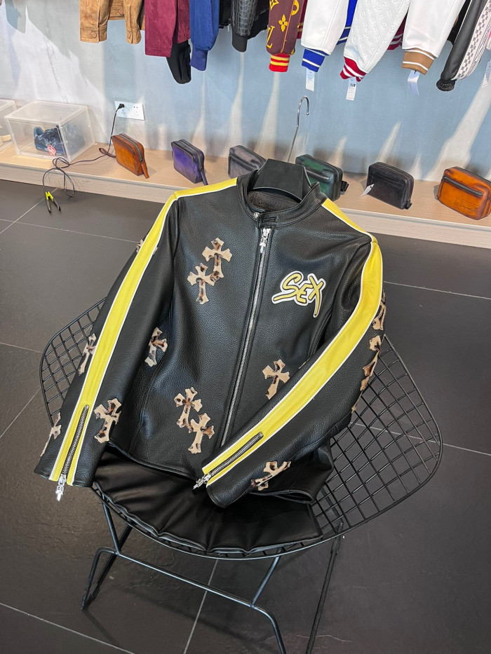 Chrome Hearts Cowhide Leather Slim Short Jacket #nigo5814