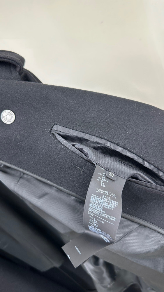 Tom Ford Solid Color Slanted Zipper Long Coat Ngvp #nigo6779