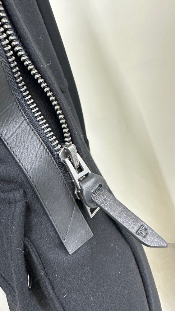 Tom Ford Solid Color Slanted Zipper Long Coat Ngvp #nigo6779